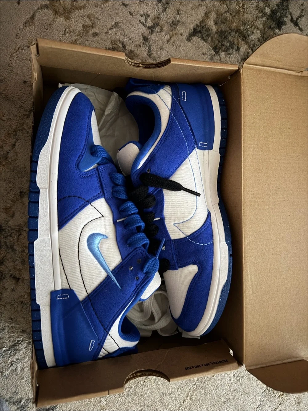 Blue and White womens dunks